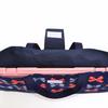 COLORFUL CANDY STYLE Melodica Case for Girls, Shoulder Strap Included, Melodica Bag, Polka Dot and Striped French Ribbon (Navy) N4326900