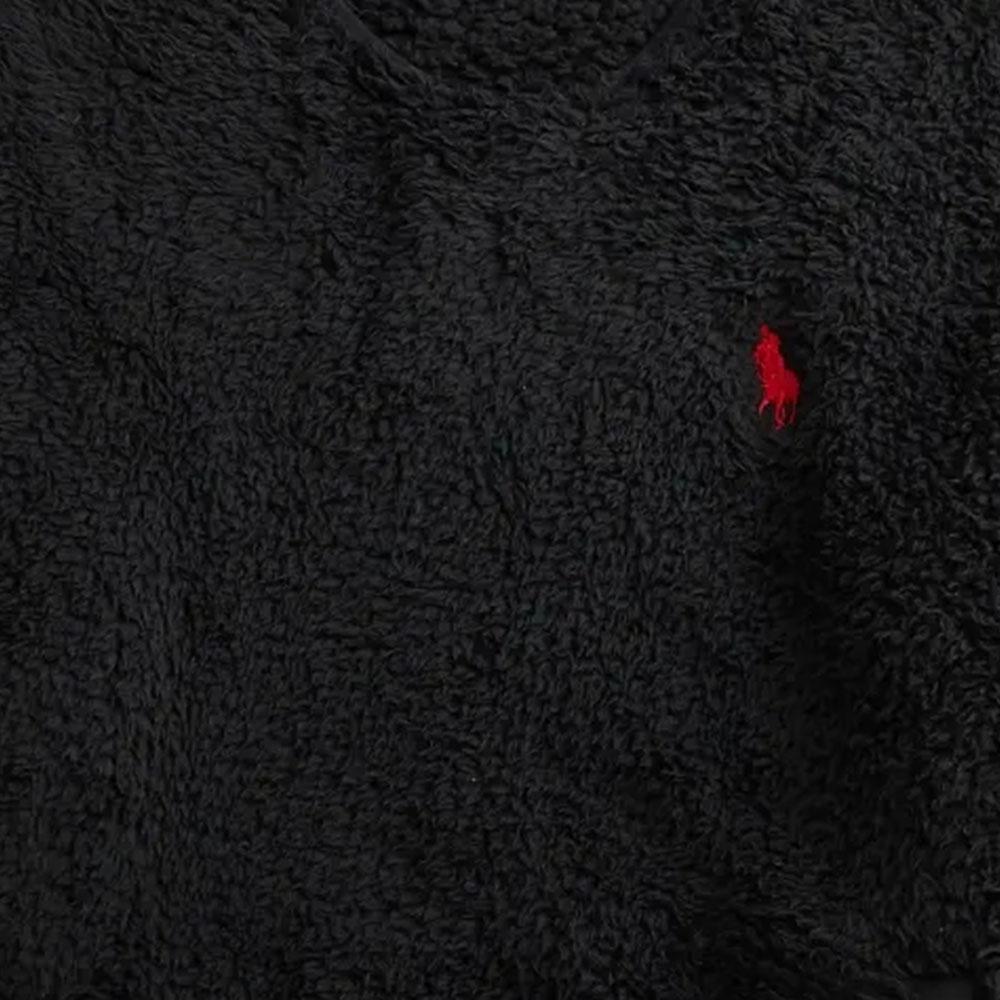 Polo Ralph Lauren FW24 Solid Color Small Pony Embroidered Crew Neck Pullover Long Sleeve Sweatshirt Men Sweatshirt Black MNPOKNI16821098-001