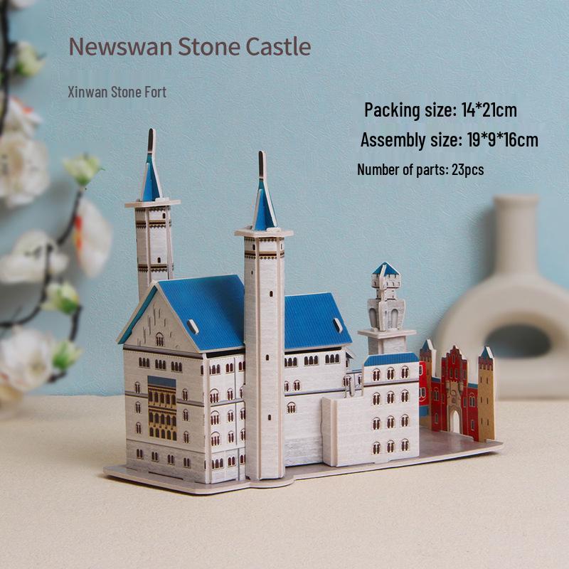 

Домик-пазл 3D ручной работы для девочек детского сада - развивающая игрушка «сделай сам»