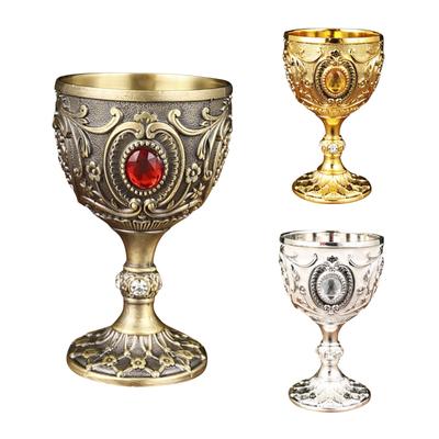 Home Retro Metal Wine Glass Whiskey Glass 30ML