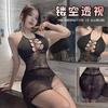 Fan Lei sexy underwear sexy long dress hot perspective mesh uniform temptation passion qqny1