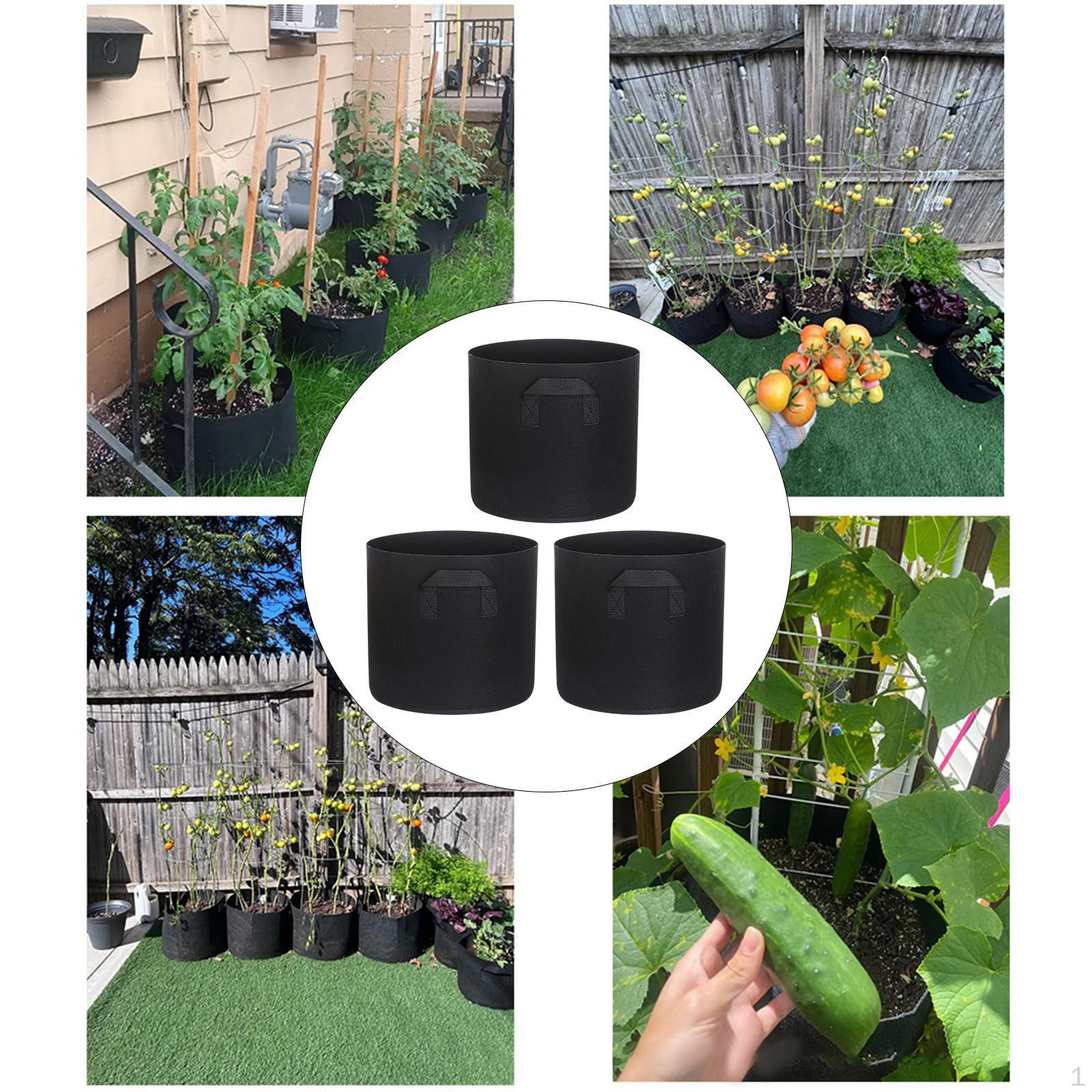 

3 шт. мешки для выращивания, мешки для посадки, кашпо для выращивания растений, горшки для садовой теплицы 15 Gallon 45cmx35cm