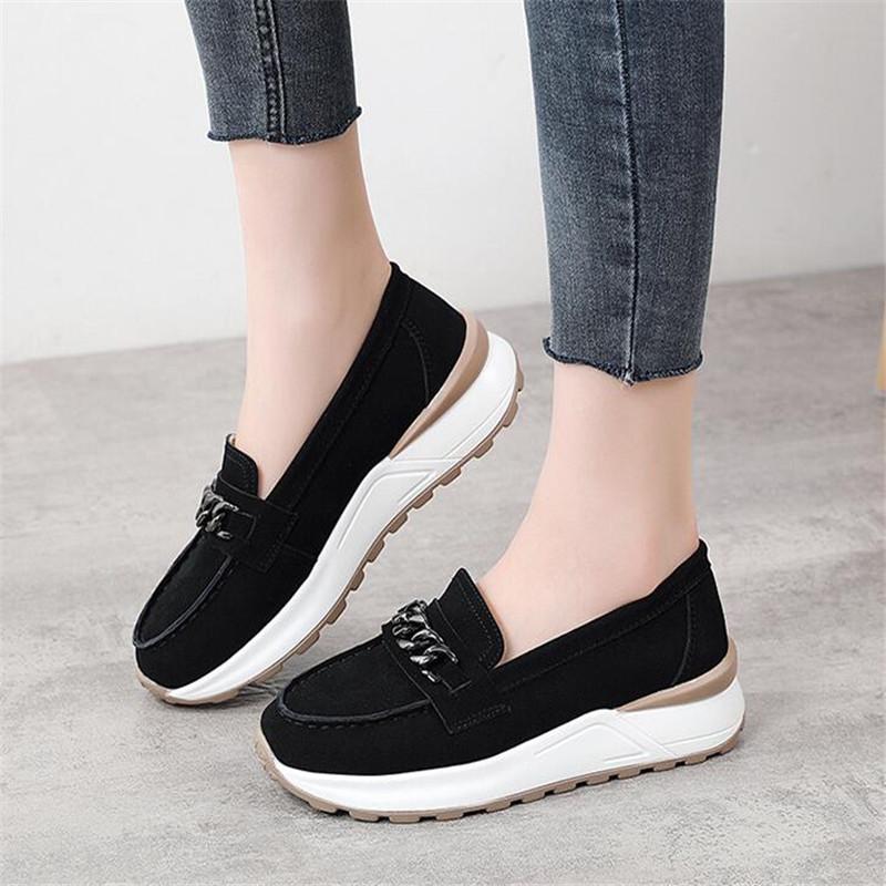 

Fashion Women Sneakers Platform Women Shoes Casual Slip-on Thick Bottom Wedge Heel Shoes Ladies Vulcanized Shoes 42