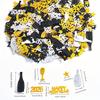300 stuks Gouden & Zwarte Glitter Confetti 2026 Oudejaarsavond Feestdecoraties met Genummerd 2026, Fijne Nieuwjaars Uitsnijdingen