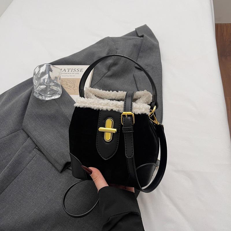 сумка для поездок на работу женская сумка зимняя новая изысканная сумка-ведро повседневная ретро-сумка женская