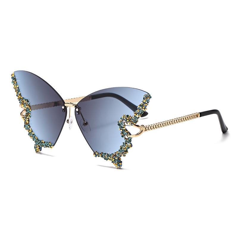 Rhinestone Sunglasses Women'S Summer Sunscreen Uv Protection Diamond-Encrusted Sunglasses With Diamonds Factory-Approved