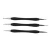 3Pcs Leather Craft Modeling Tools Different Sizes Shapes Strong Stainless Steel DIY Leather Press Rub Tool for Household