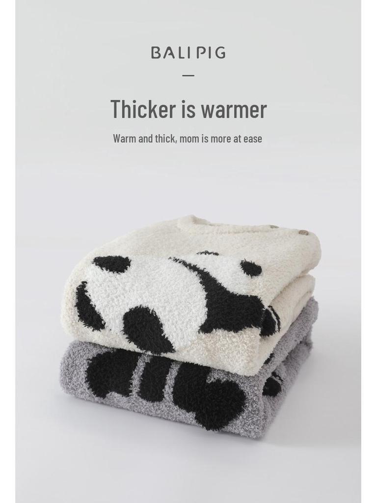 Autumn Winter Velvet Knit Baby Romper - Warm Pajamas for Newborn Boys and Girls