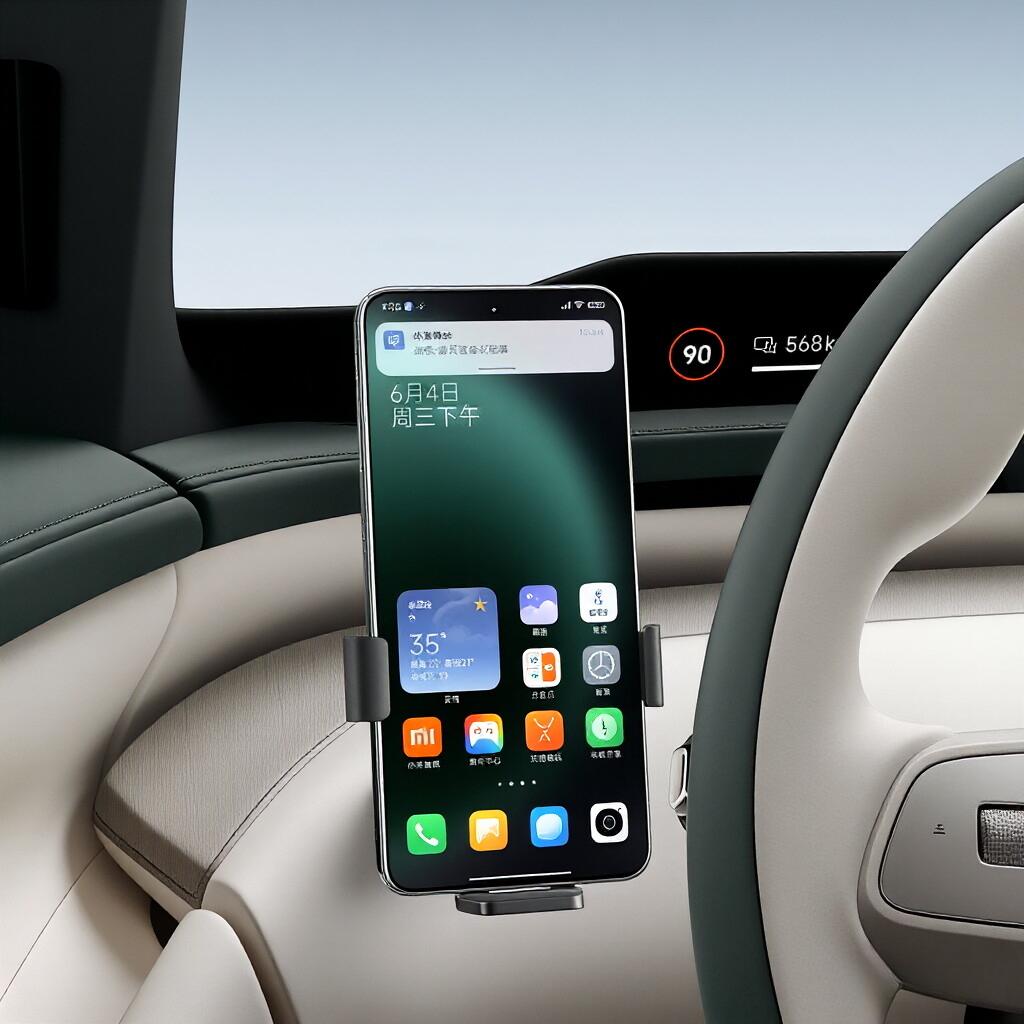 Car Expand Magnetic Phone Holder for Xiaomi Su7 YU7 SU7 SU YU 7 Su 7 Yu7 YU7 Car Magnetic Wireless Charging Phone Holder