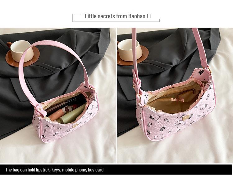 Korean Style Versatile Women's Shoulder Bag - Autumn/Winter Fashion Dumpling Print Bag