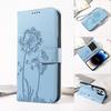 Leather Wallet Flip Phone Case for Xiaomi Mi 15 15T 17 17T Pro Max Ultra Dandelion Embossed Design with Card Holder Cover