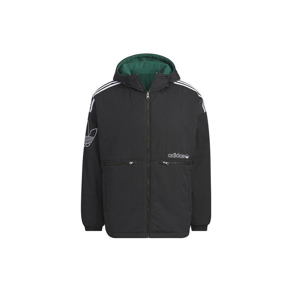 adidas Originals Reversible Down Jackets  Black Green  Men s IU4785 XL