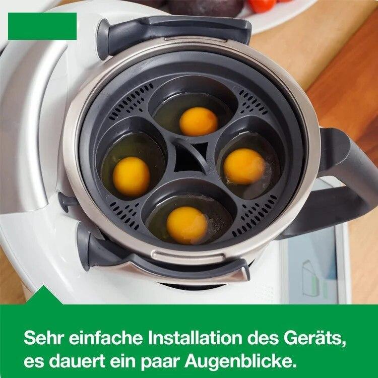 Silicone Egg Steamer for Thermomix TM5 and TM6 - Boils Four Eggs Efficiently