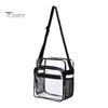 Crossbody Pouch Shoulder Bag Transparent Large Capacity Two Compartments Adjustable Strap Separate Handbag Pockets Storage Portable Outdoor