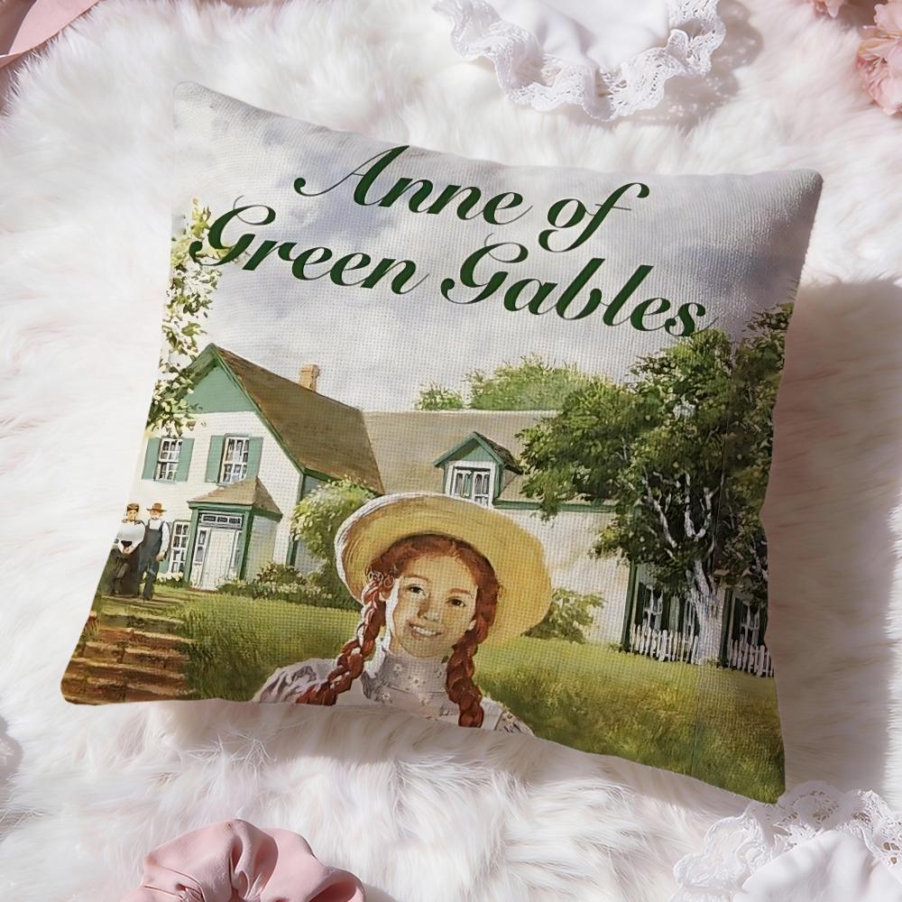 Classic Books Anne of Green Gables  Cover Premium Comfort Reversible Pillow Cove -Two in One Design for Any Room & Car Interior