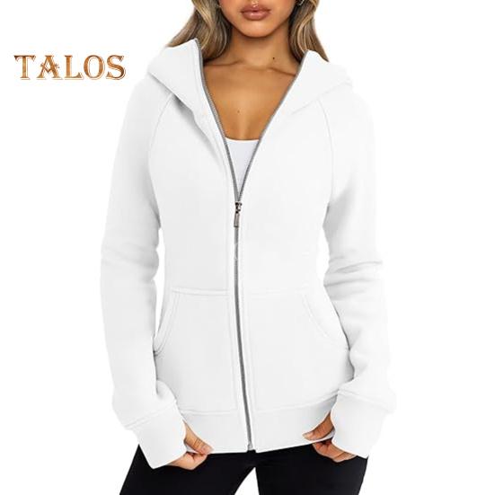 

Женская куртка с капюшоном, однотонная, на плюшевой подкладке, застежка-молния с карманами, эластичные манжеты и подол, длинные рукава, кардиган, повседневное пальто L белый