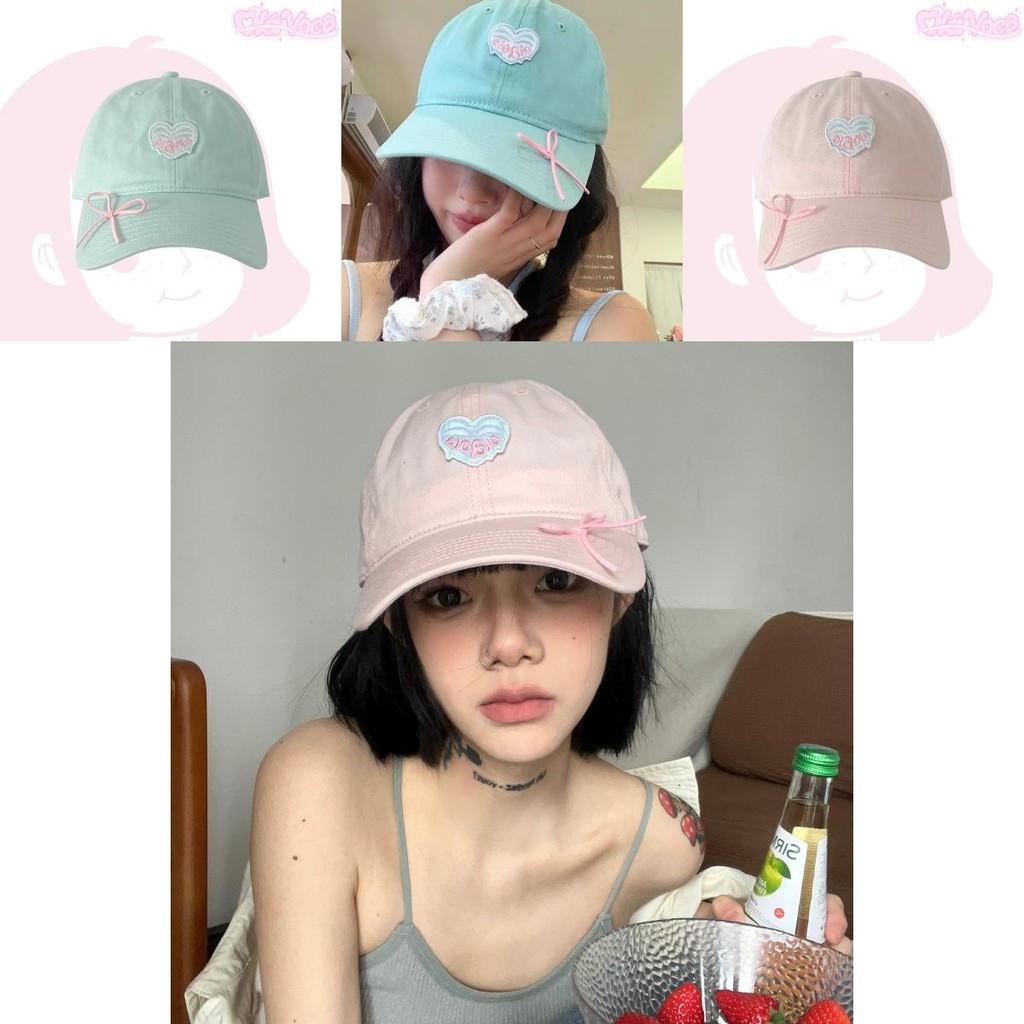 Stylish Mint Green Duck Bill Cap With Bow For Women Comfortable Cotton Spring Hat