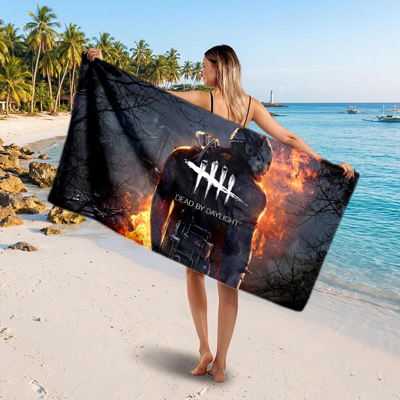 Large Beach TowelDead by Daylight Soft Absorbent Towel Beach Bath Home Use