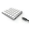 Aluminum Bluetooth Wireless Numeric Keypad Numpad 28 Keys Portable Rechargeable Numeric Pad for Laptop Desktop