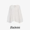Blacknini Yin Huafu/Floating Romance High-Count 60S Combed Cotton Hollow-out High-Density Jacquard Top