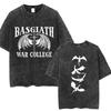 Limted Basgiath War College Washed Tshirts Fourth Wing Dragon Rider Men Women T Shirt Trendy Retro Loose Cotton Tees Streetwear