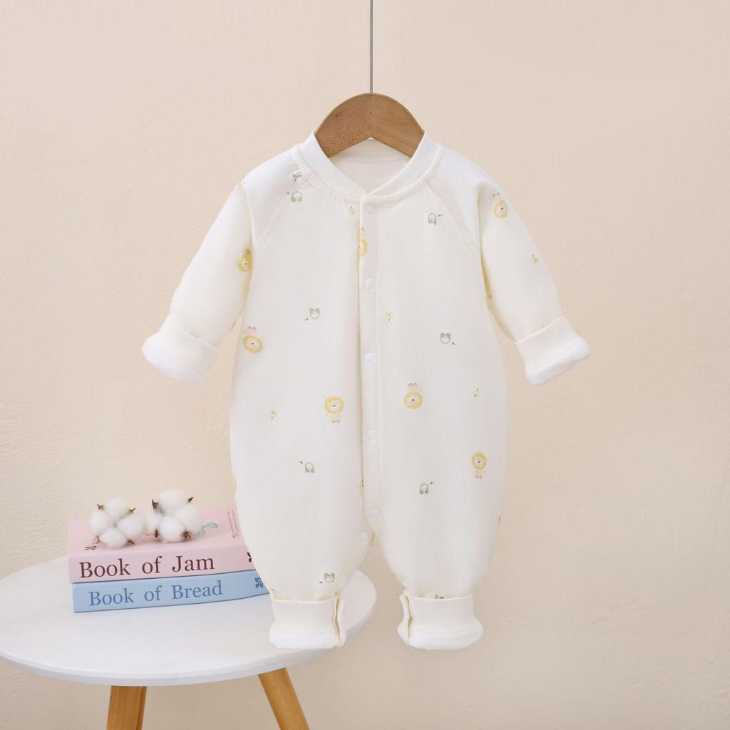 Baby Baumwolle Langarm Strampler - 6 bis 12 Monate, Baby Jumpsuit für Frühling und Herbst