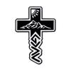 Catholic Saint Cross Medal Enamel Pins Jesus Christ Is Lord God Virgin Mary Latin Prayer Brooches Lapel Badge Jewelry Gifts