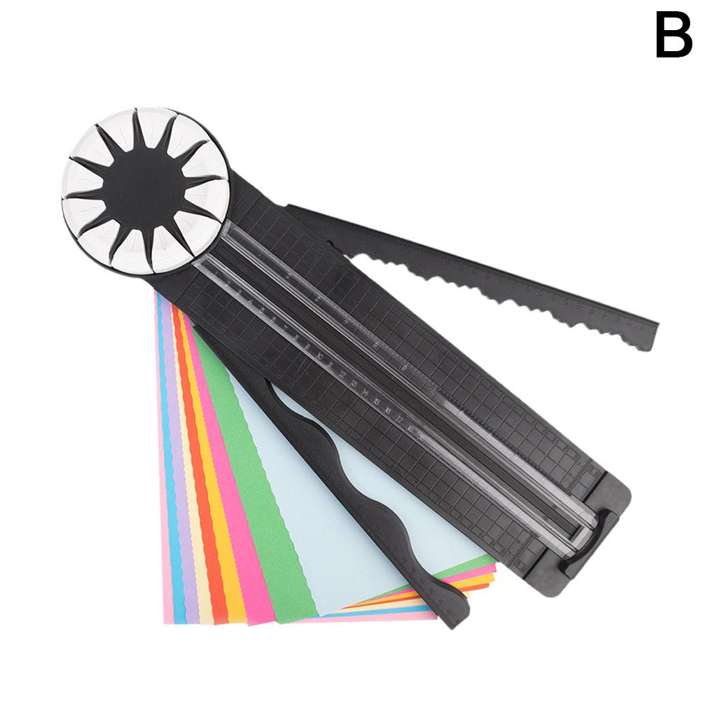 Multi-Function Paper Cutter Creasing Machine 360-Degree Rotating Cutter Head 12 Types Of Edges For Hand-Cutting Card Art Tools