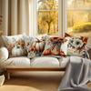 Home Decor Autumn Pumpkins And Floral Fall Pillow Covers Pattern Cushion Cover Suitable For Sofa Bedroom Car Pillow Cover