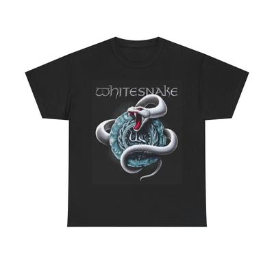 Tričko WhiteSnake Retro 80. léta Klasický rock Vintage Merch Unisex Tričko z těžké bavlny