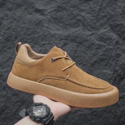 Herren Retro Britischer Stil Weiche Sohle Lässige Lederschuhe - Koreanisch Inspiriert, Große Größen 45-46, Jugendliche Fahr-Loafer