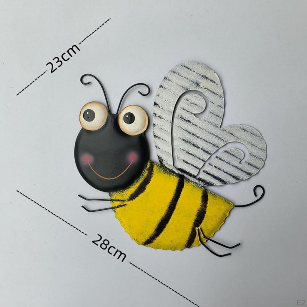 3D Bij Wanddecoratie Kunstwerk Dieren Hangend Beeldje voor Tuin Boerderij Slaapkamer Gazon