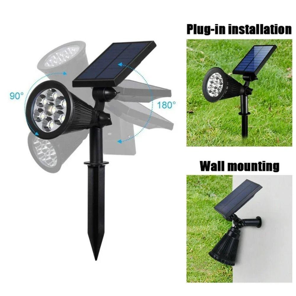 7 LED Garden Solar Spotlight Solar Powered Solar Landscape Light 7 LED Solar Lawn Lamp  Patio Decor