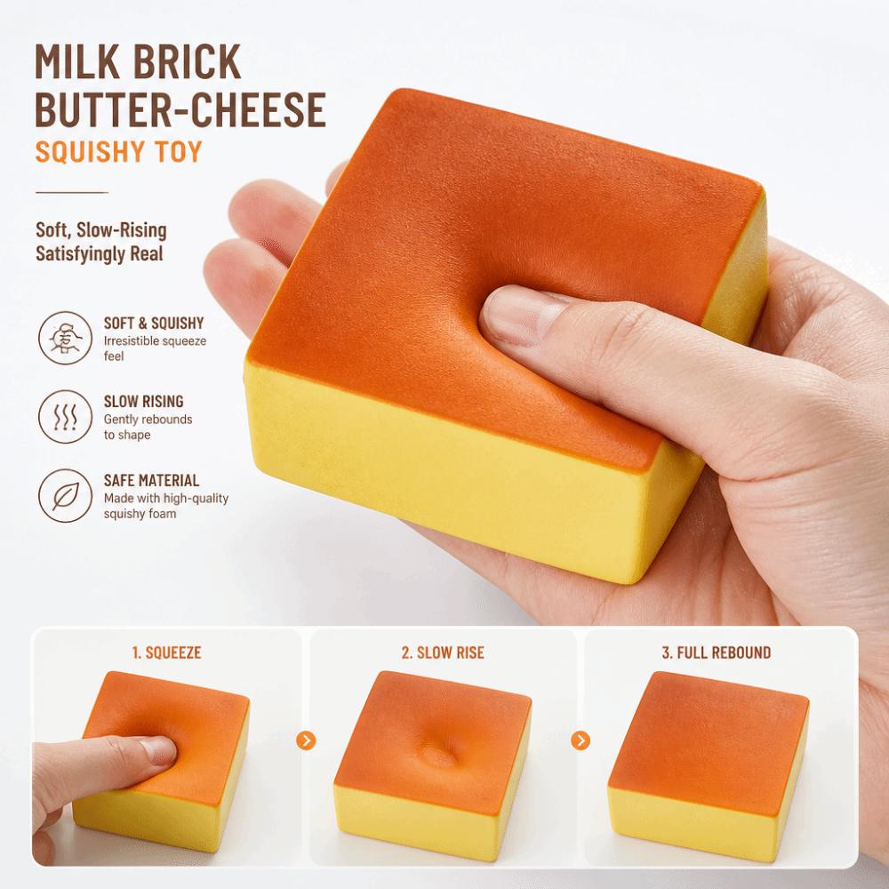 Creative Butter Cookies Slow Rebound Toys Moist Feel Butter Cookies Pinch Toy  Hand Relaxing