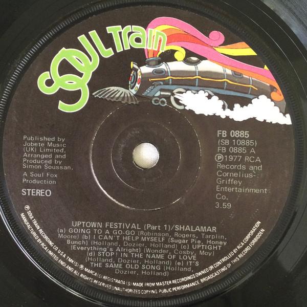 

7inch Record SHALAMAR - Uptown Festival FB0885 Soul Train 1977 UK Soul/Funk Used