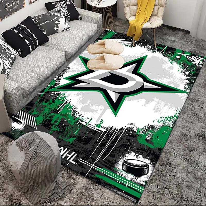 Dallas Hockey Team Area Rug Suitable for Indoor And Outdoor,Carpets for Kitchens, Homes, Offices, Living Rooms,Home Decor,Christmas Gift