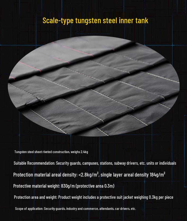 Stab-Proof Security Vest - Durable Protective Wear for Duty Guards