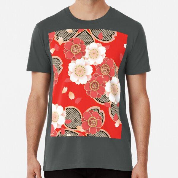 Vintage Japanese Floral Kimono Pattern S to 5XL Made in the AU/USA T-Shirt