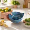 Durable Ceramic Wash Basin Self Rinsing Bowl, with Hollow Drain Holes, Swirl-Flow Berry Kitchen Draining Bowl Washing Fruit Rinse for Counter