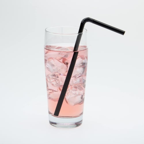 Strix Design Flexible Straws, Individually Wrapped, 500 Straws, 21cm X 6mm Diameter, Black, Large Capacity, Boxed, Flexible, Stylish, Perfect for Cafe