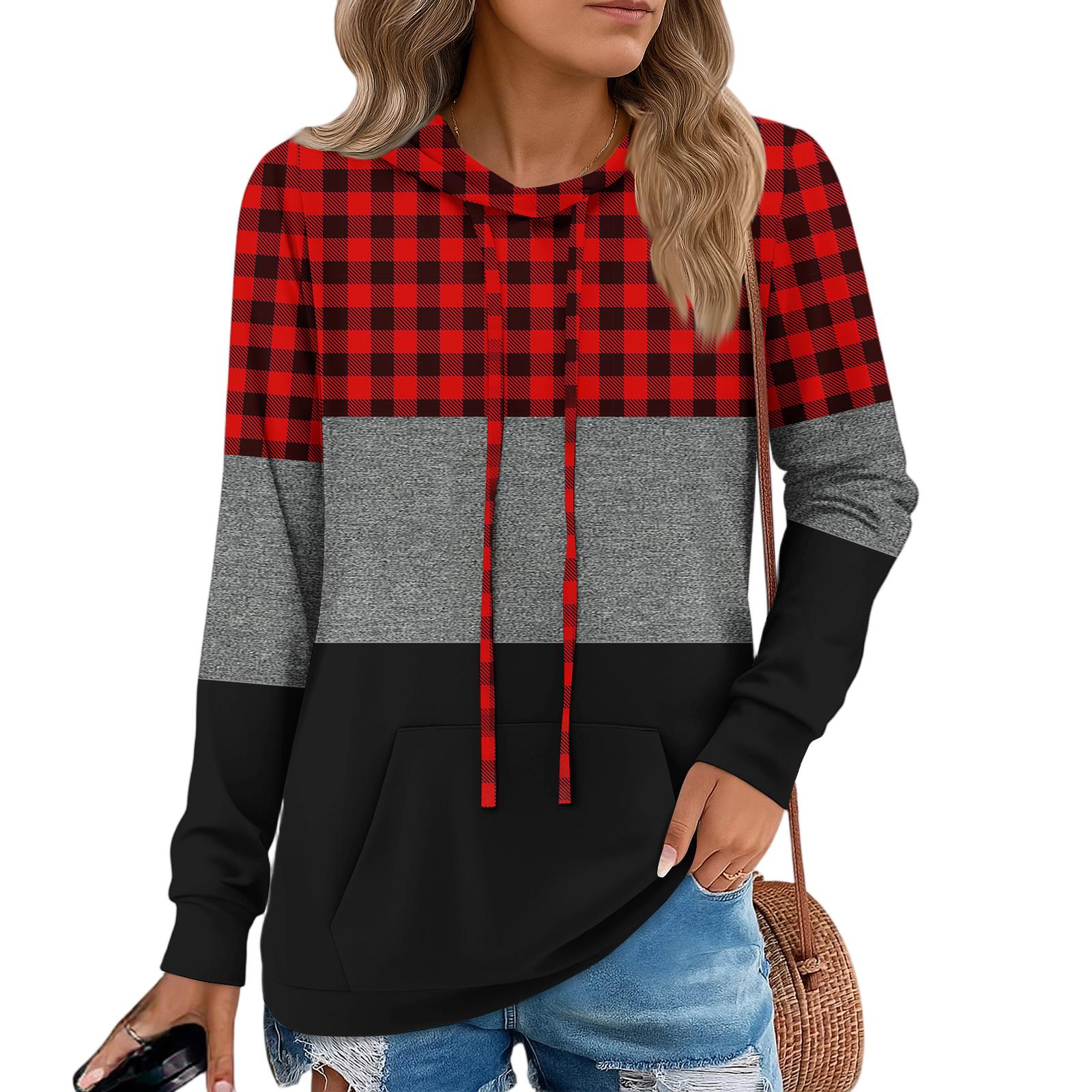 

Womens Pullover Hoodies Teen Girls Fashion Hooded Sweatshirt Womans Fall Tunic Top M