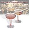 6Pcs 120Ml Wedding Party Plastic Wine Champagne Flute Disposable Clear Glasses