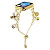 Electroplated Single Chain Style Watchband for Xiaomi Smart Band 9 Pro/8 Pro Metal Sliding Bracelet Strap