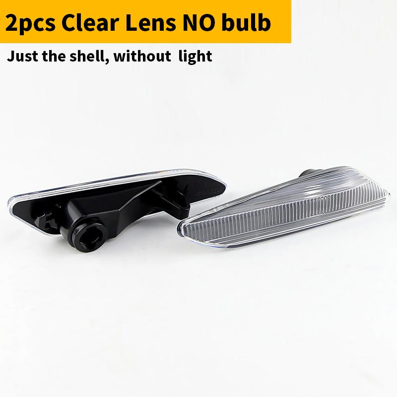 

2Pc Turn Sign Side Marker Light Cover Housing Shell For Alfa Romeo 147 156 Fiat Egea Tipo Lancia Delta Ypsilon 3 Car Accessories 2xClear lens No bulb