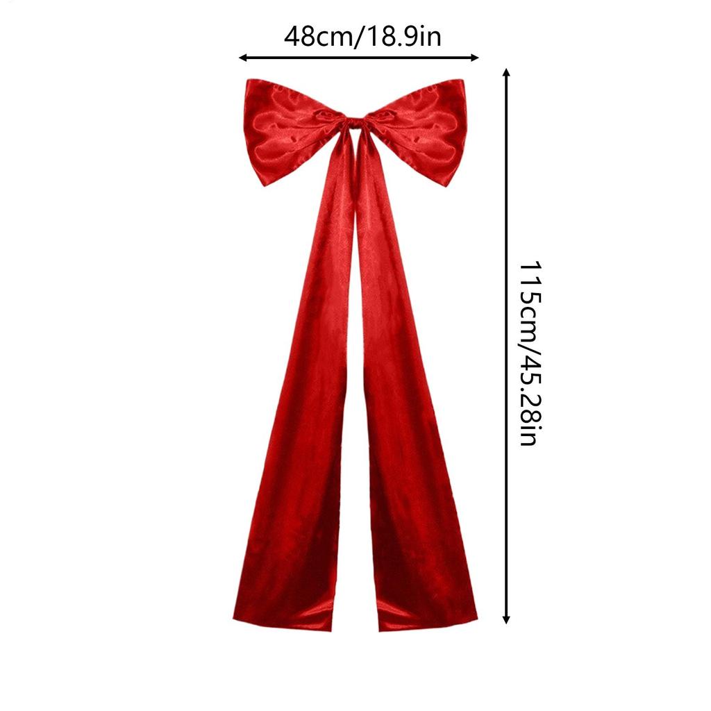 Christmas Tree Bows Large Festive 45x18inch Home Decor Bow Ornaments Christmas Tree Topper For Outdoor Window Wall Door Living