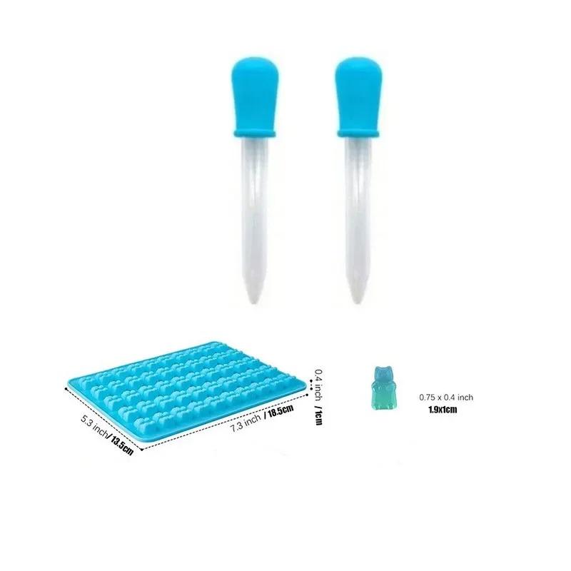 Silicone Gummy Worm Mold Non-Stick Design for Easy Release DIY Chocolate Candy Maker Ice Grid Tray for Baking Pudding Biscuits