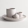 Simple Design Candle Holder Multifunctional Ceramic Incense Tray Incense Stick Holder  Room Decor