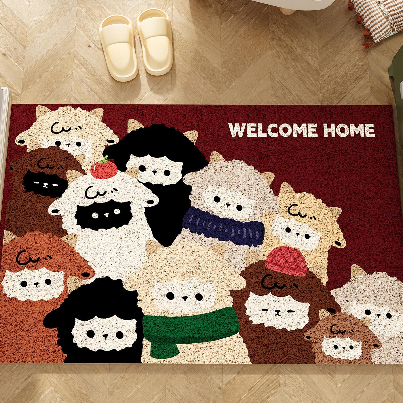 Cute Entry Door Mat: Stain & Dust Resistant, Cuttable, Non-Slip Home Entrance Mat 40*60cm
