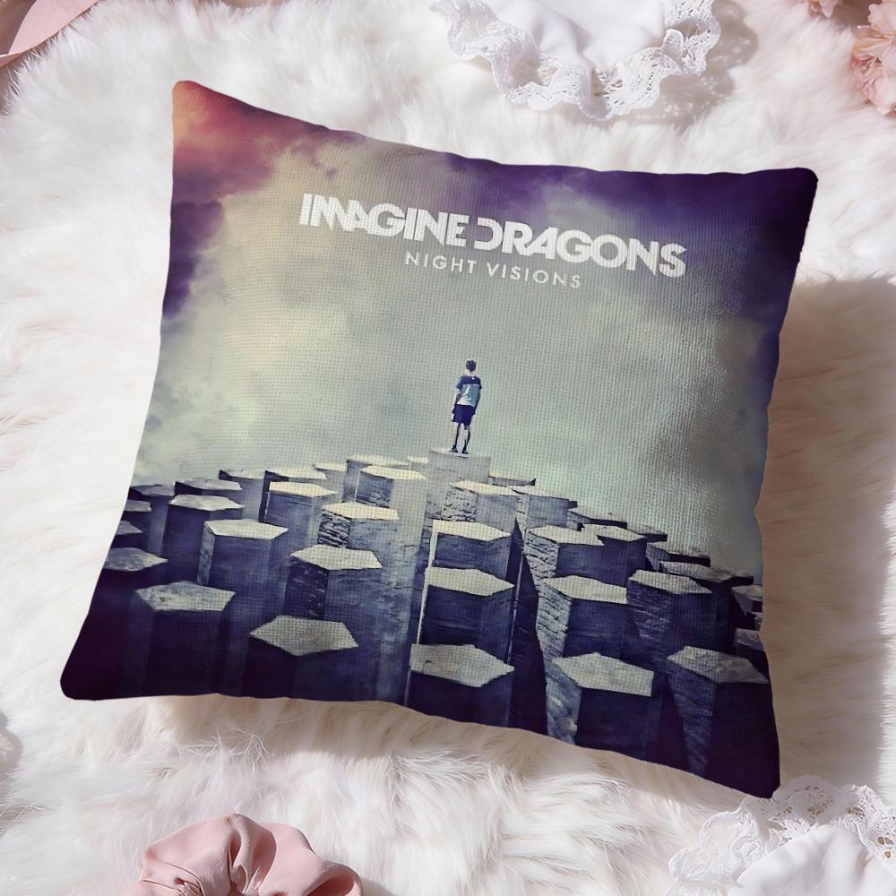 Band I-Imagine DragonsS Cushion Cover Premium Comfort Reversible Pillow Cove -Two in One Design for Any Room & Car Interior