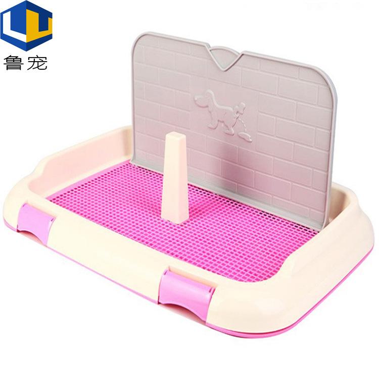 

Туалет для собак с настенным большим домашним писсуаром Тедди с фиксированной точкой мочеиспускания Туалет для домашних животных Small with wall розовый